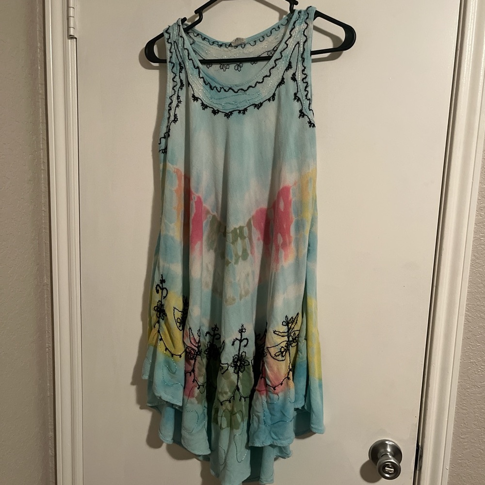 Colorful Sleeveless Kids Dress Bathing Suit Cover Up Tank Top One Size